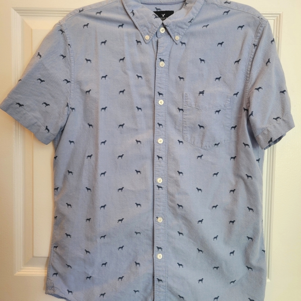 American Eagle Dog Button-Up